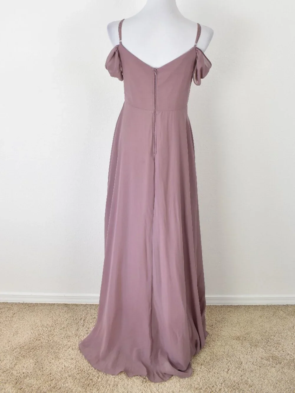 Birdy Grey DARK MAUVE Devin Convertible Chiffon Formal Dress - M - Picture 6 of 9
